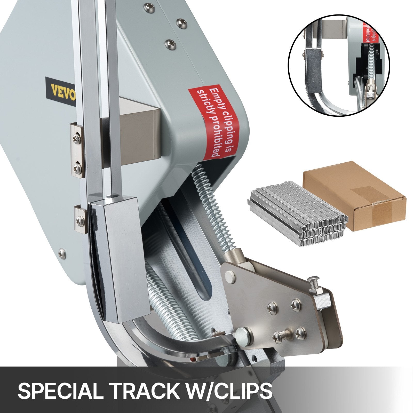 Manual U-Shape Sausage Clipper Clipping Machine with 5000pcs Buckles for Packing