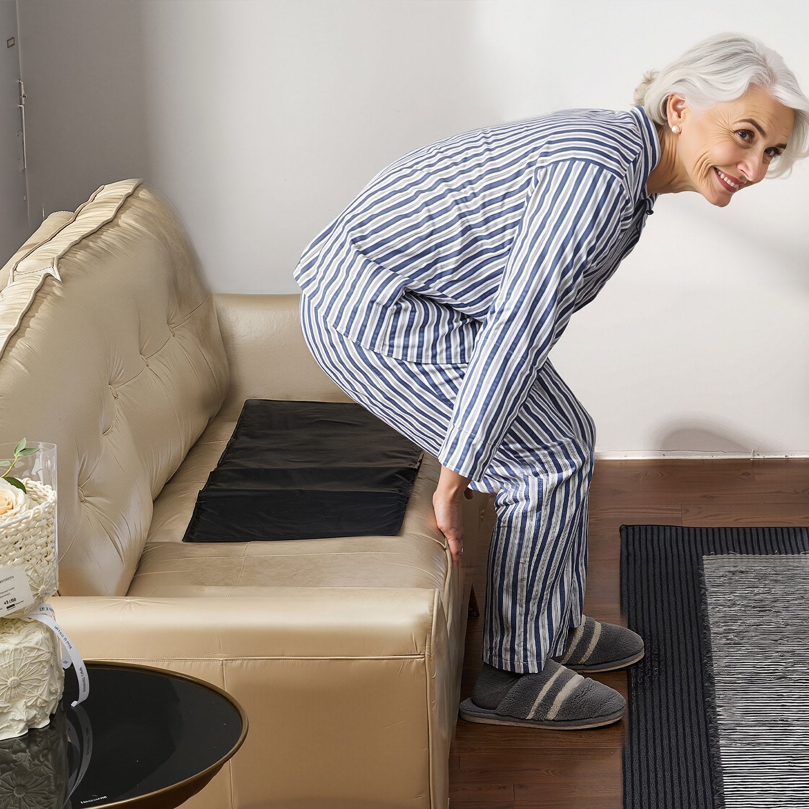 Bed Alarm System for Elderly Adults 14 x 30 in Wireless Sensor Pad with Pager