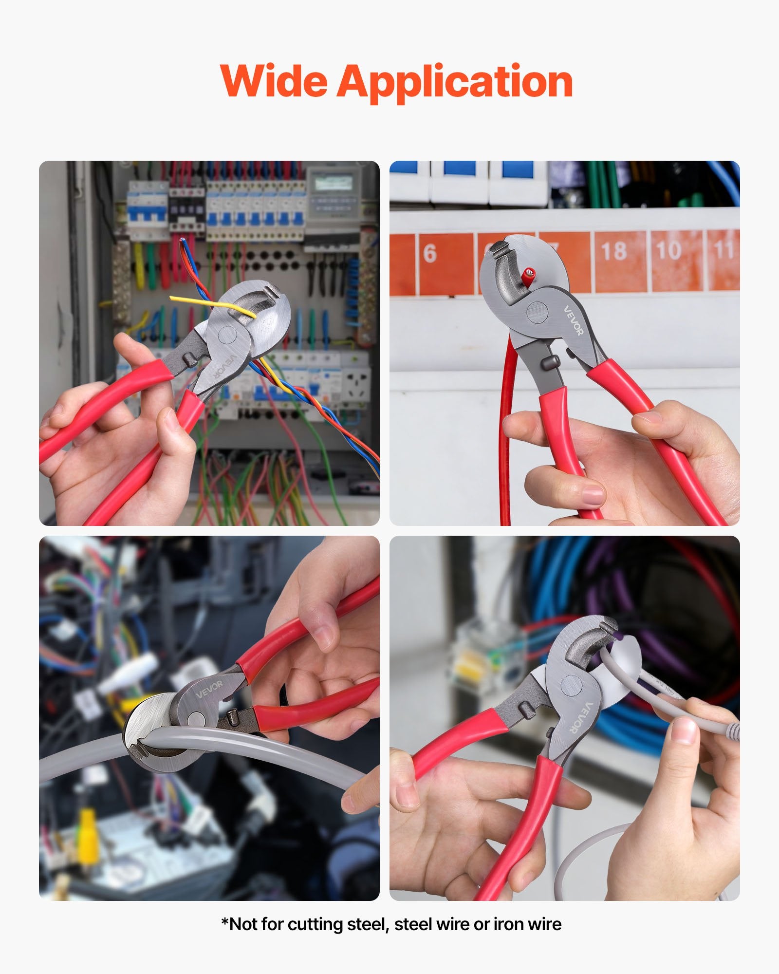 Heavy Duty Cable Cutter Ratcheting Wire Cutting Pliers for Copper and Aluminum