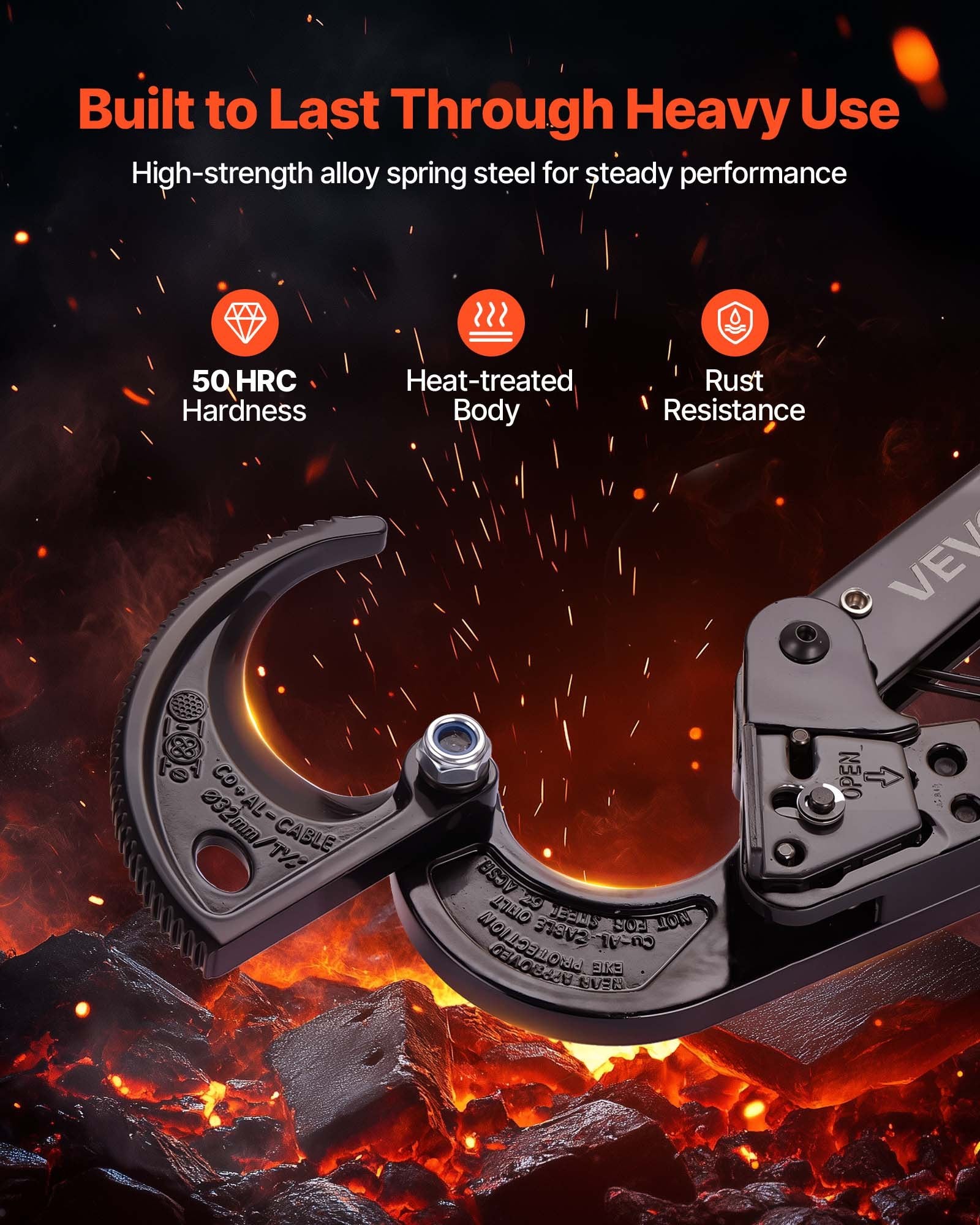 Heavy Duty Cable Cutter Ratcheting Wire Cutting Pliers for Copper and Aluminum