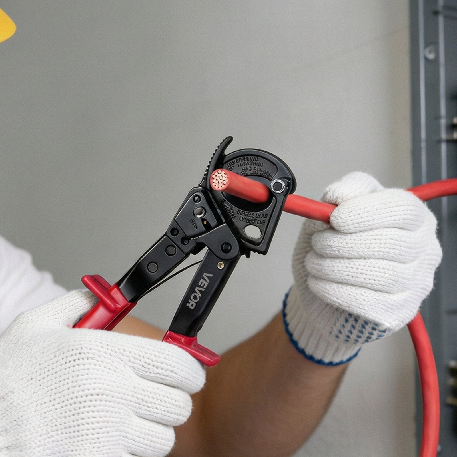 Heavy Duty Cable Cutter Ratcheting Wire Cutting Pliers for Copper and Aluminum