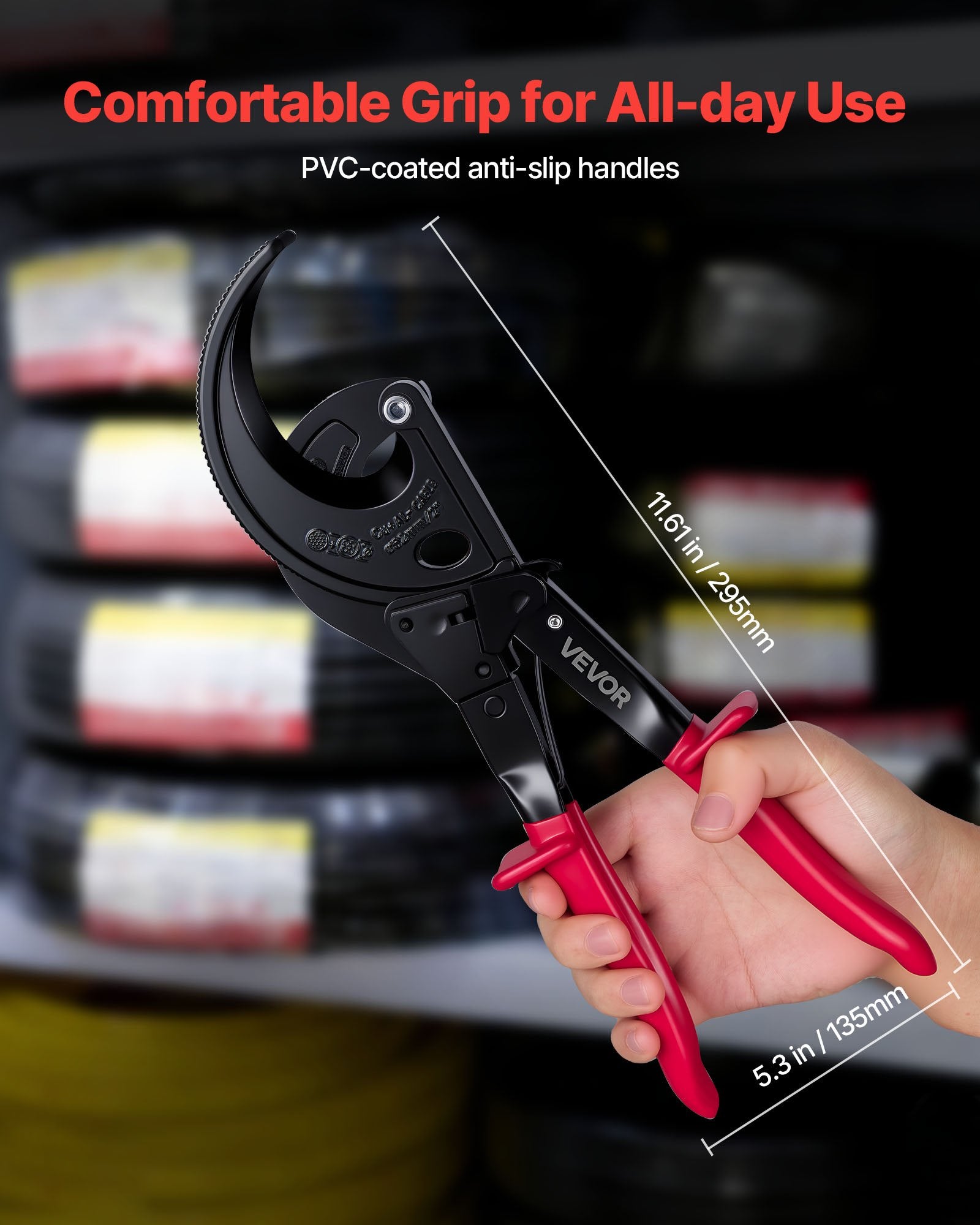 Heavy Duty Cable Cutter Ratcheting Wire Cutting Pliers for Copper and Aluminum