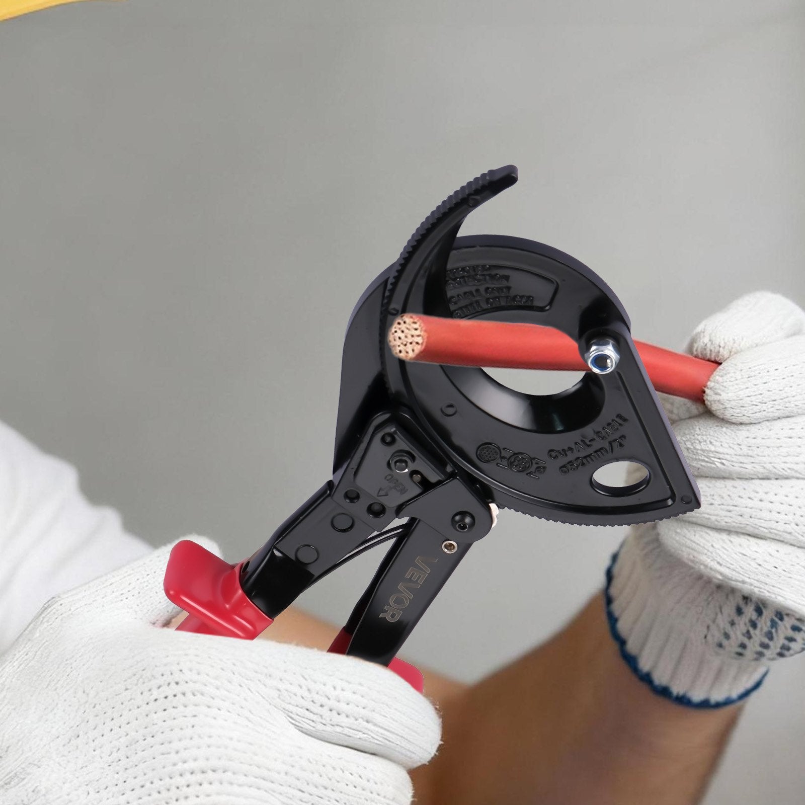 Heavy Duty Cable Cutter Ratcheting Wire Cutting Pliers for Copper and Aluminum