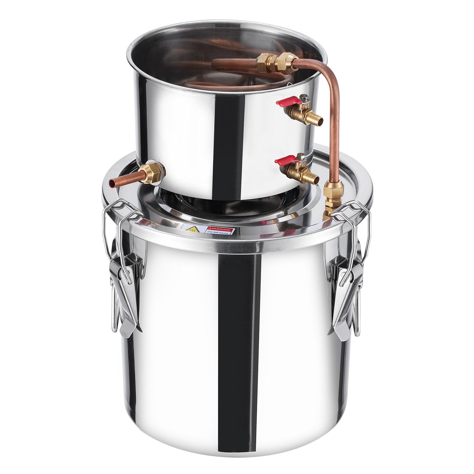 3 Gal / 11.4 L Stainless Steel Alcohol Still with Copper Coil and Thermometer