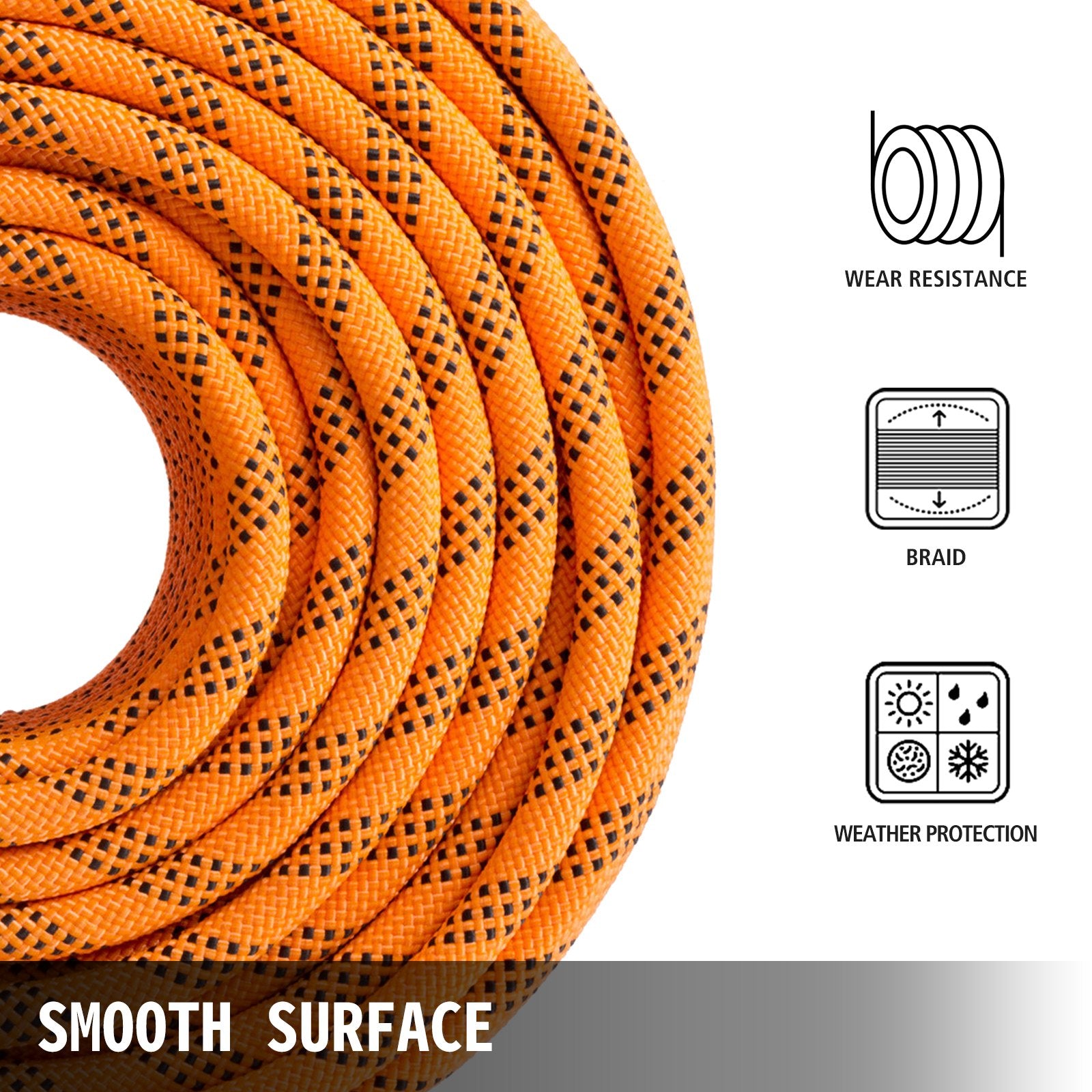 Polyester Rope 7/16" x 200ft 8400lbs Breaking Strength Load and Pulling Rope