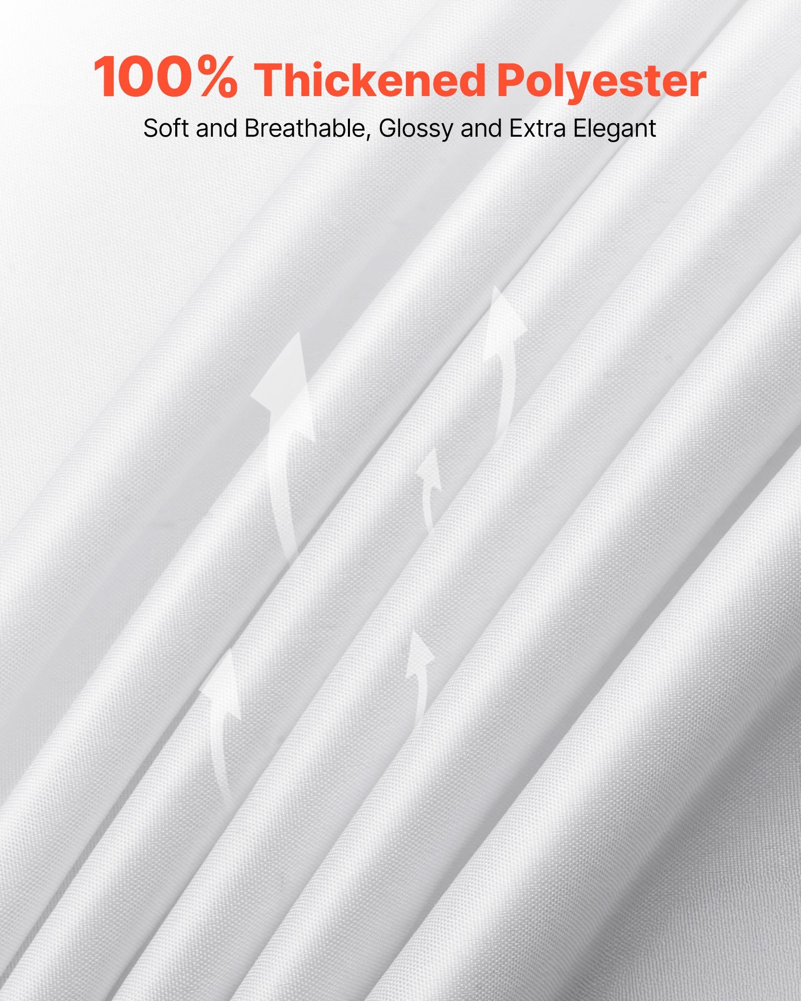White Round Tablecloths 2-Pack 120in Stain Wrinkle Resistant Polyester Events