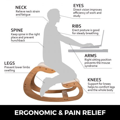 VEVOR Ergonomic Kneeling Chair Heavy Duty Office Stool for Better Posture