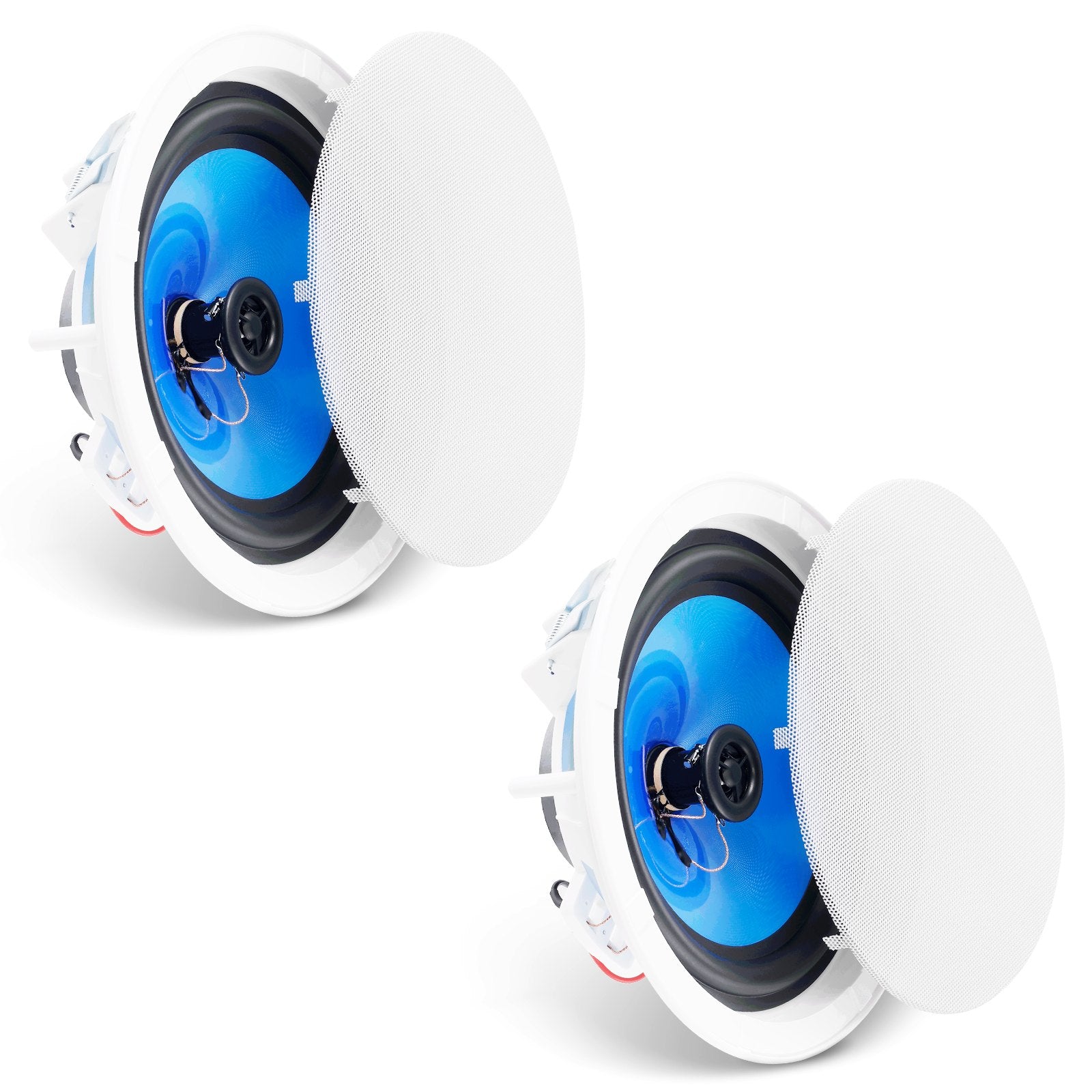 2PCS 203.2mm In-Ceiling Speakers 50W 8Ω Flush Mount Home Audio