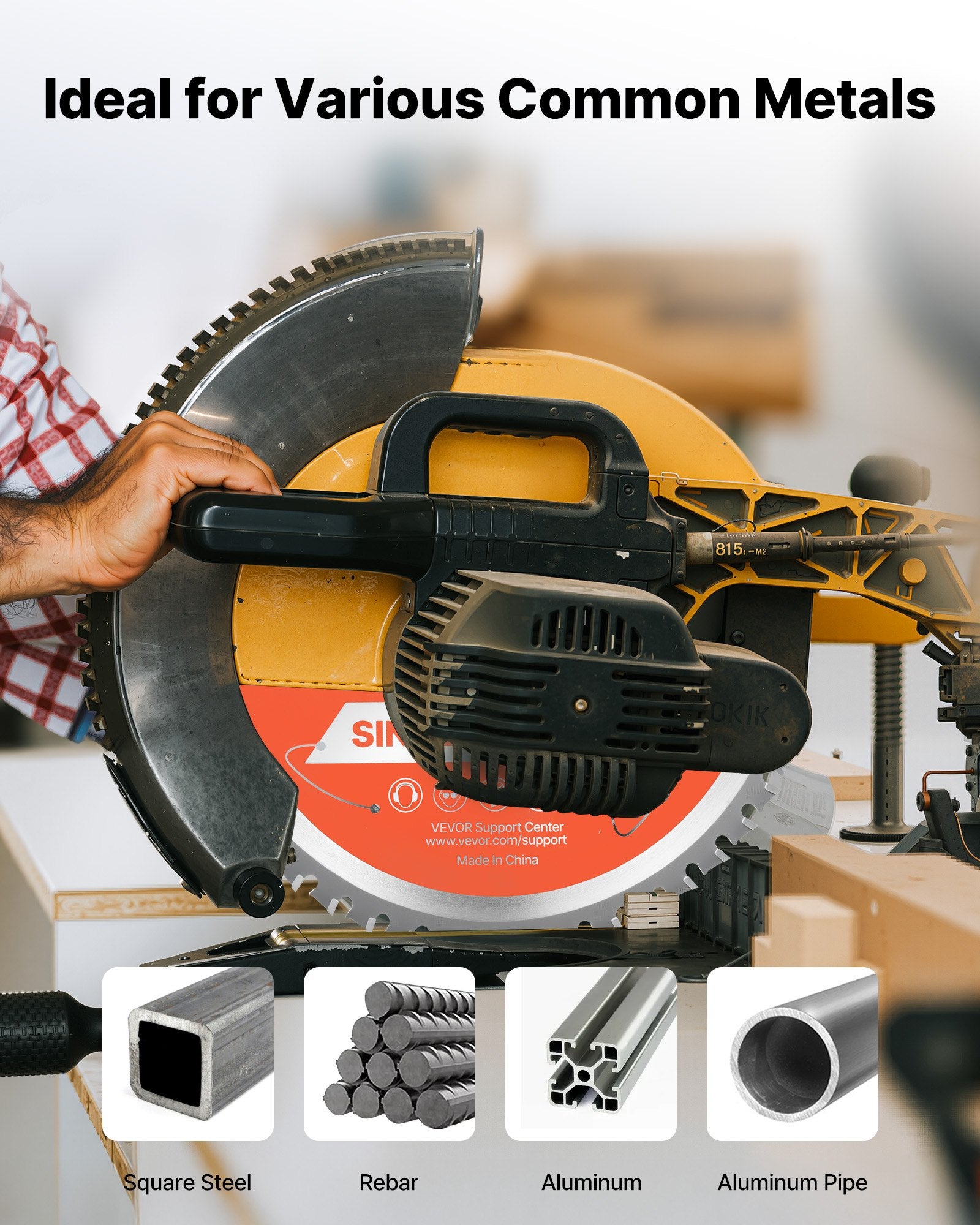 Circular Saw Blade 185mm 48 Teeth 15.875mm Arbor Metal Cutting with Heat Vents