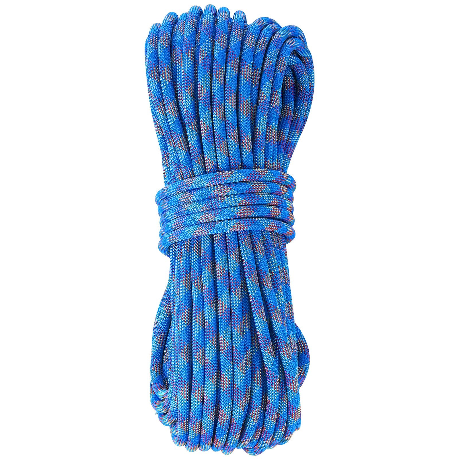 Dynamic Climbing Rope 10.2mm 40M Outdoor Rock Climbing 25KN with Steel Hooks