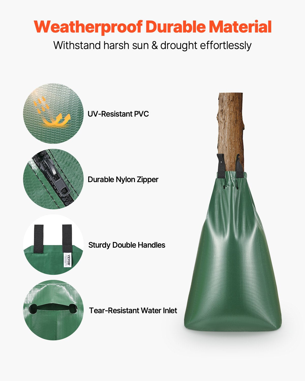 Tree Watering Bag 12 Pack 20 Gallon Slow Release Drip Irrigation Zipper System