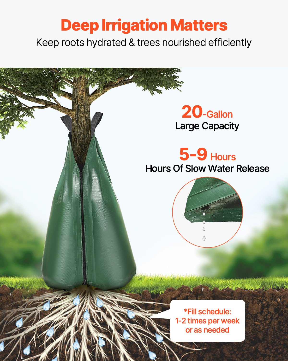 Tree Watering Bags with Slow Release Irrigation for Deep Root Watering