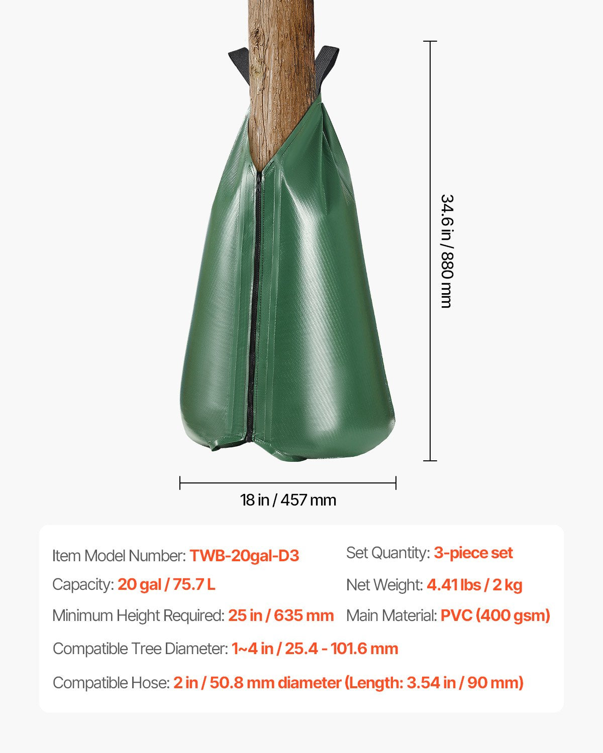 Tree Watering Bags with Slow Release Irrigation for Deep Root Watering
