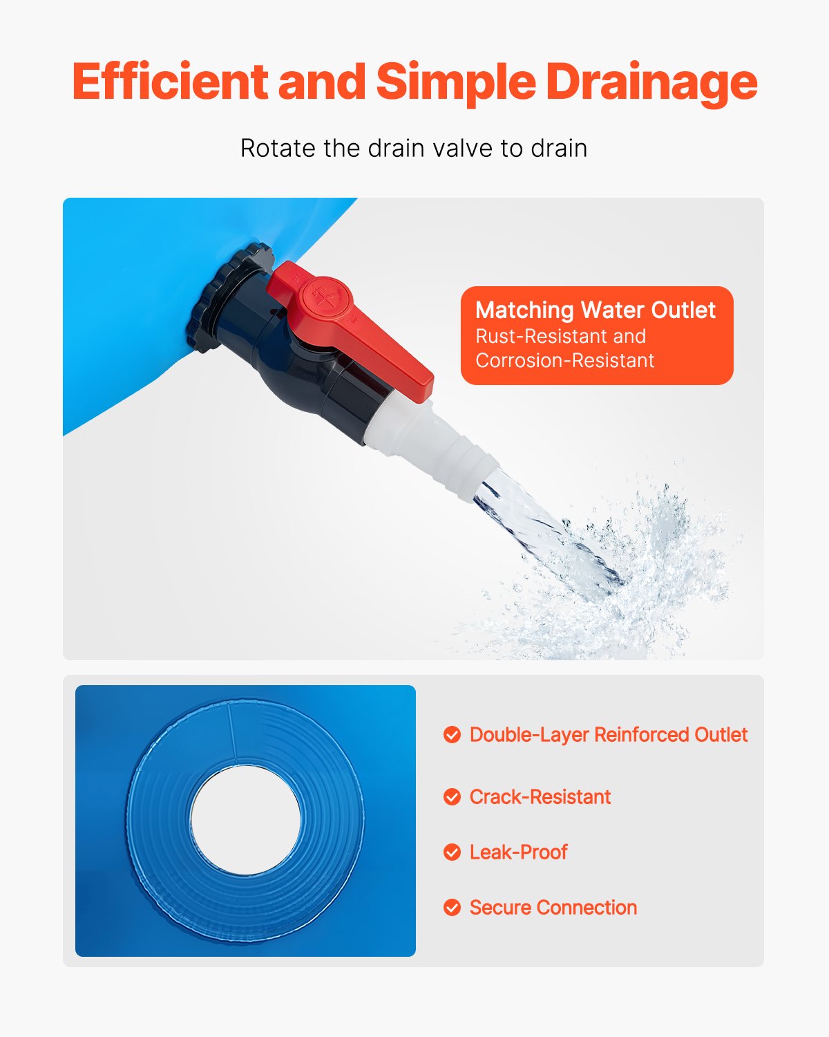Canvas Fish Pond 1700L, Foldable PVC Koi Tank with Frame & Drain Valve, Blue