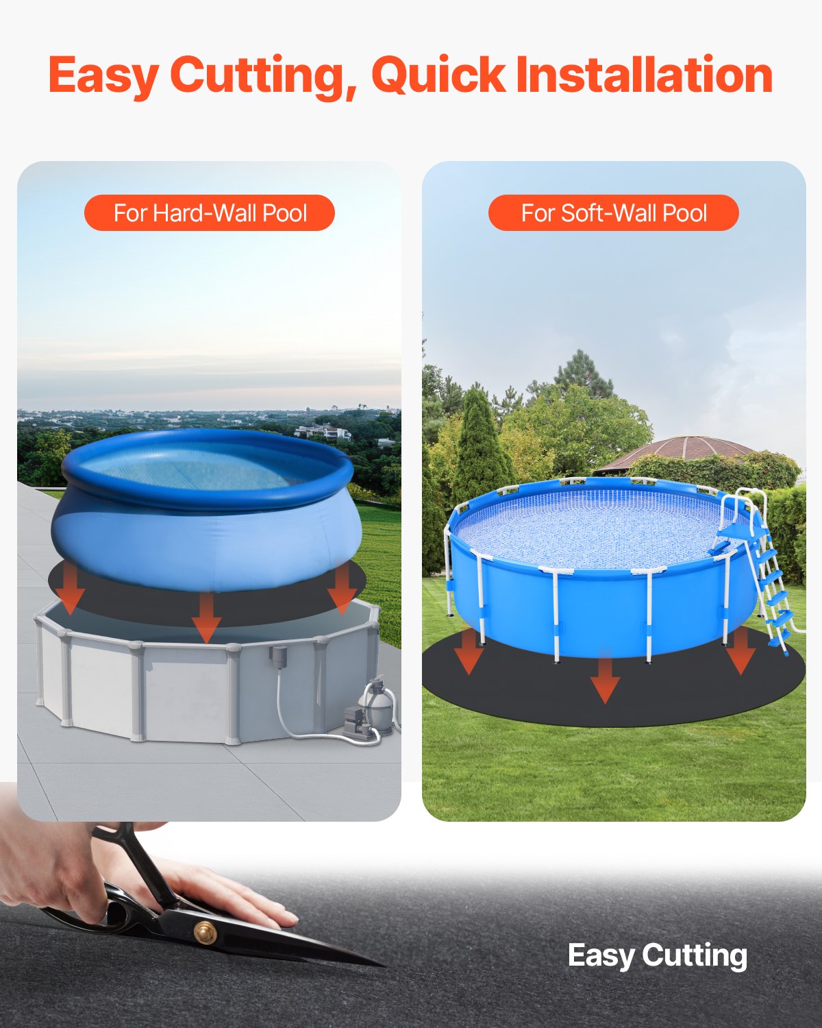 18ft Round Pool Liner Pad Above Ground Pool Geotextile Underlayment Protection
