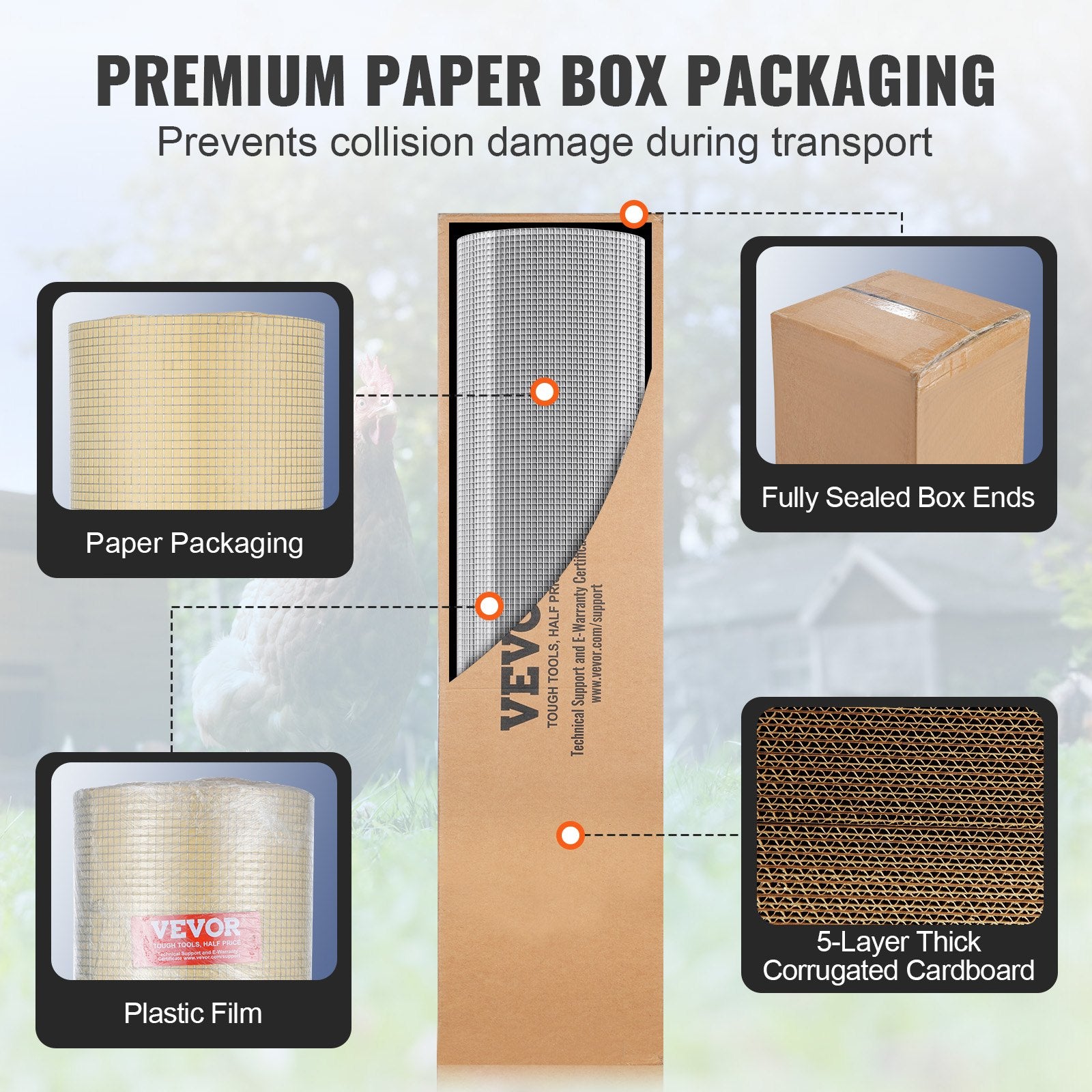 Hardware Cloth 1/4 in 36 in x 100 ft 23 Gauge Galvanized Wire Mesh Roll