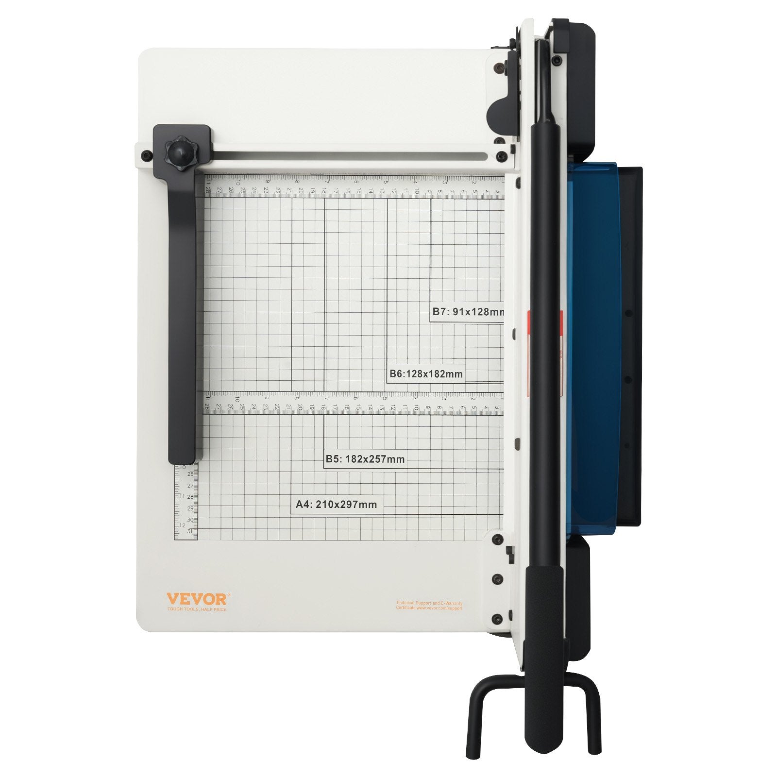 Heavy Duty 304.8mm Guillotine Paper Cutter A4 400 Sheet Capacity Steel Base