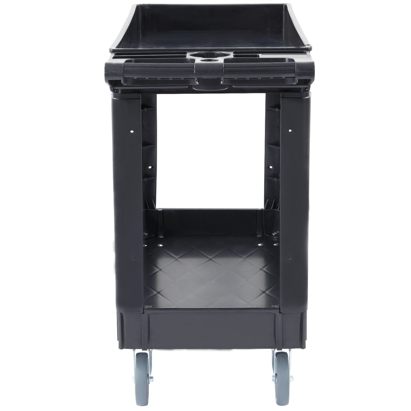 Utility Service Cart 2-Shelf 550lbs Heavy Duty Rolling Cart with Swivel Wheels