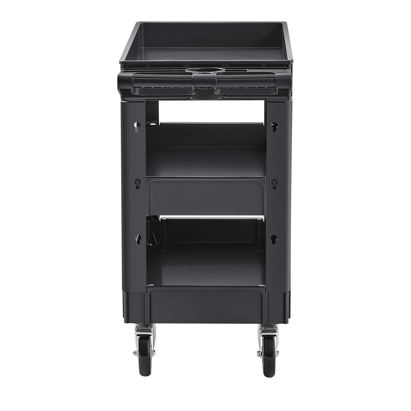 Utility Service Cart 3-Shelf 550lbs Heavy Duty Rolling Cart with Swivel Wheels