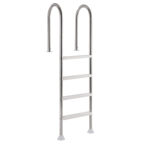 Swimming Pool Ladder 4 Step Stainless Steel Double Handrails with 120 kg Load
