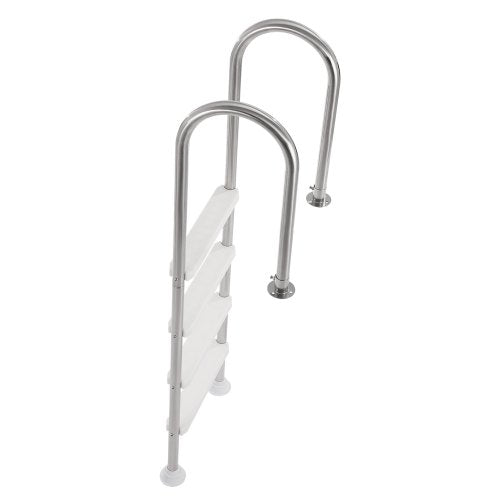 Swimming Pool Ladder 4 Step Stainless Steel Double Handrails with 120 kg Load