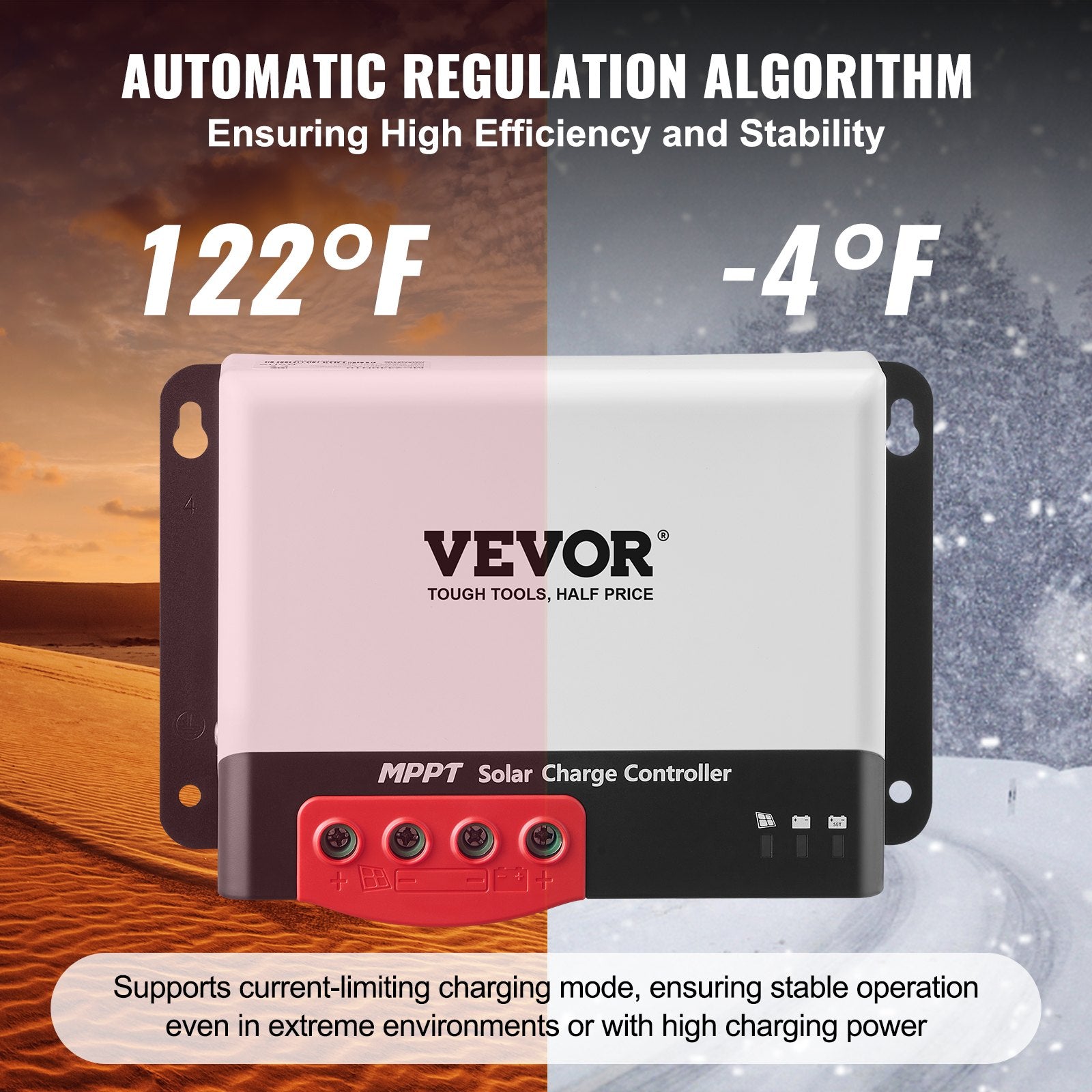 30A MPPT Solar Charge Controller Auto DC Input Regulator Charger with Bluetooth