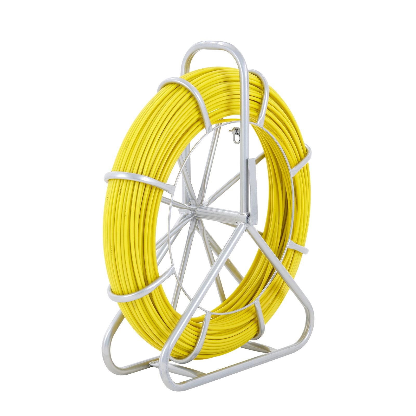 Fish Tape Fiberglass 150m Duct Rodder Wire Puller Steel Reel 3 Heads