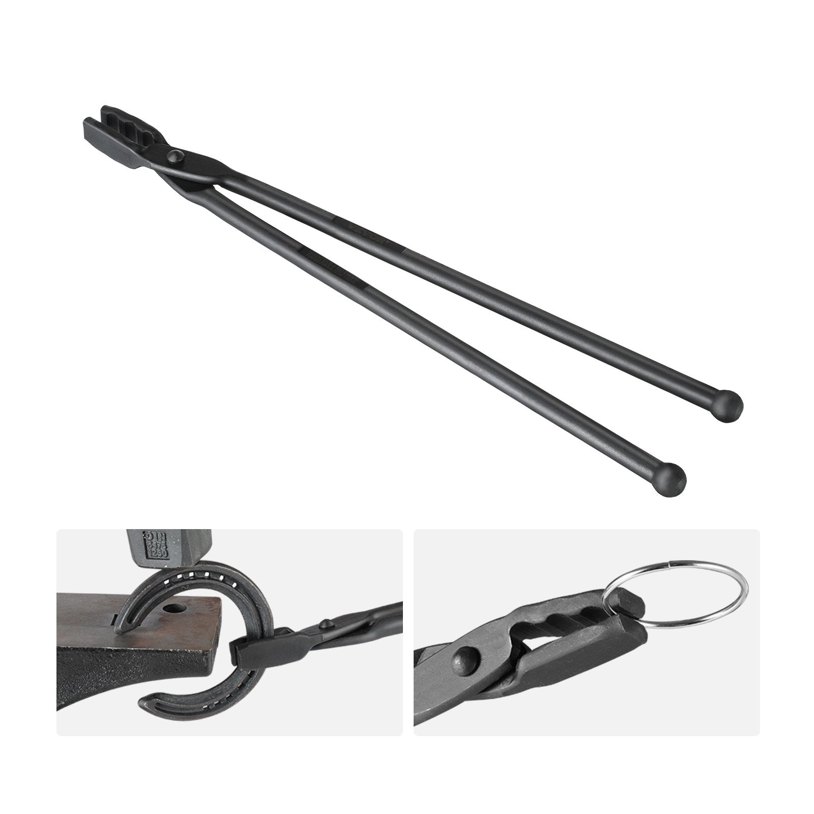 Wolf Jaw Blacksmith Tongs 18 Inch Carbon Steel A3 Rivets Forging Horseshoes
