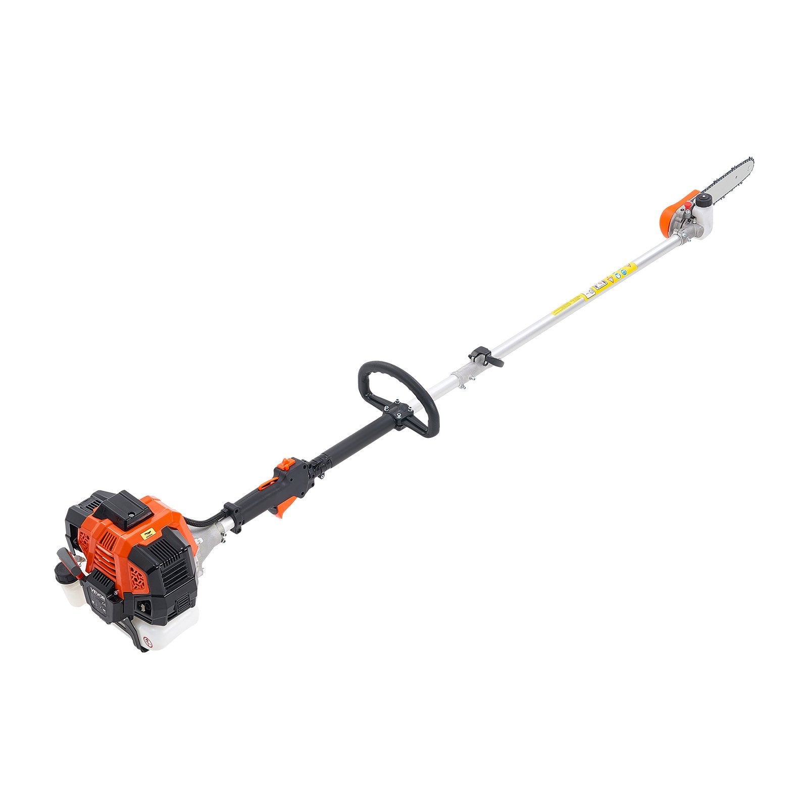 Gas Pole Saw 43CC 2-Stroke with 25.4cm Bar 2.1-3.6m Extendable Chainsaw