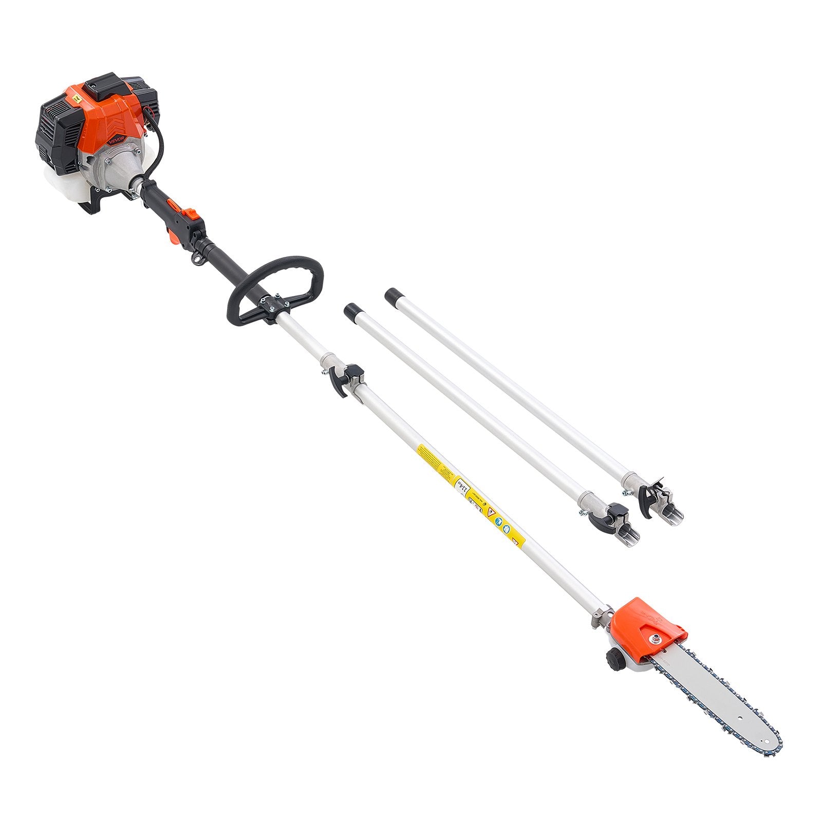 Gas Pole Saw 33CC 2-Stroke with 20.3cm Bar 2.08-3.58m Extendable Chainsaw