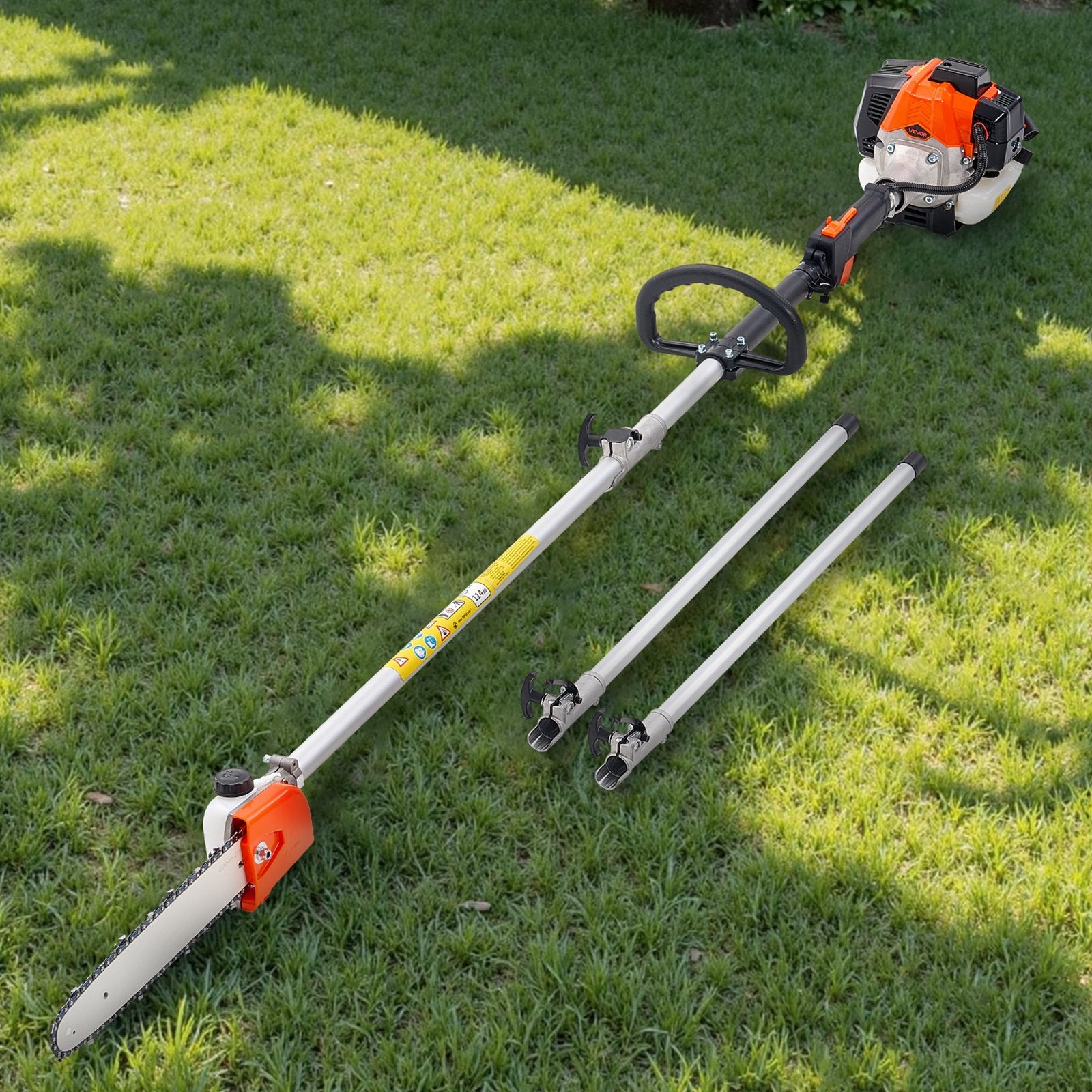 Gas Pole Saw 25CC 2-Stroke with 30.5cm Bar 2.12-3.62m Extendable Chainsaw