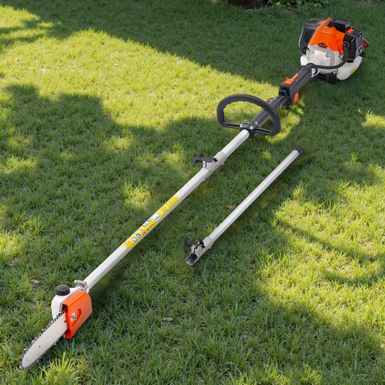 Gas Pole Saw 25CC 2-Stroke with 20.3cm Bar 2-2.74m Extendable Chainsaw