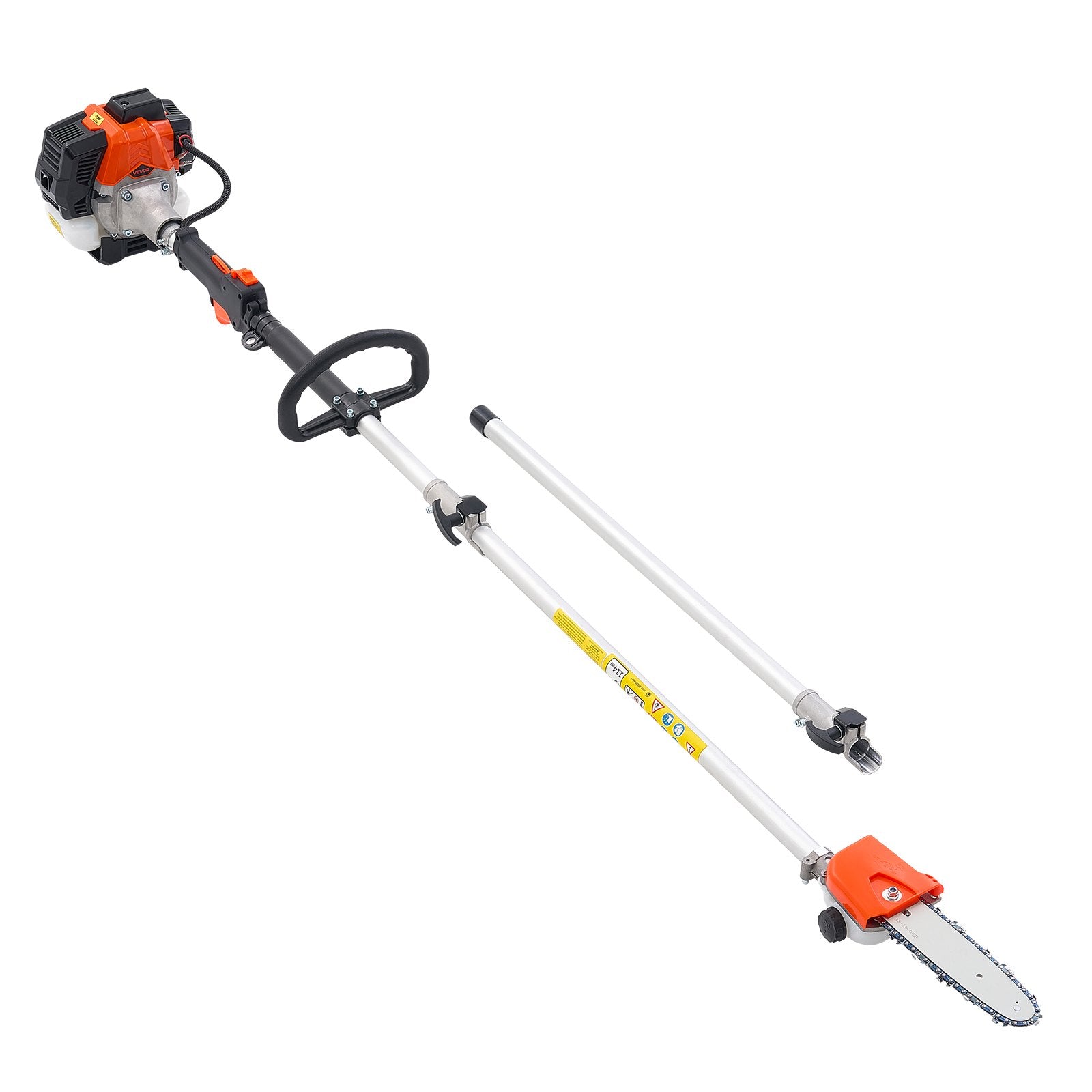 Gas Pole Saw 25CC 2-Stroke with 20.3cm Bar 2-2.74m Extendable Chainsaw
