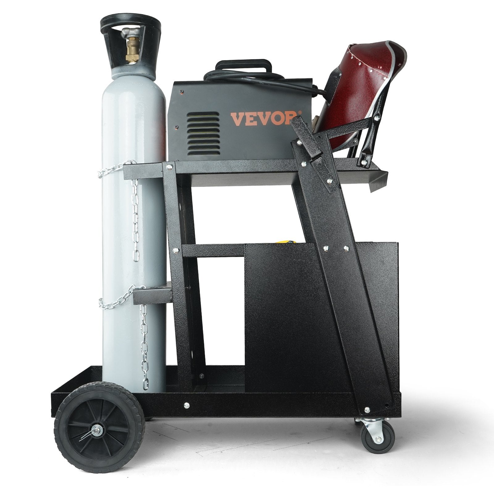 Welding Cart 2-Tier 4-Drawer Heavy-Duty 265lbs Capacity with Swivel Wheels