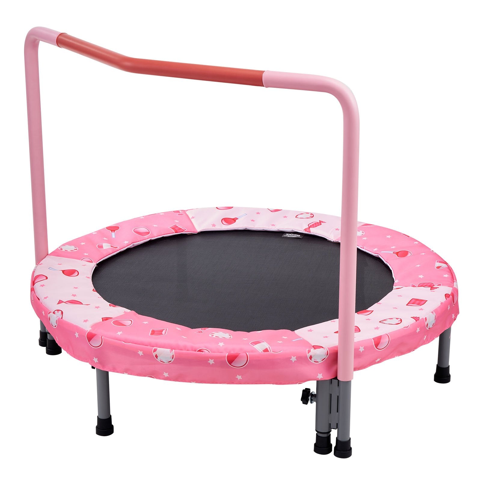 36" Kids Trampoline 3FT Foldable Indoor Outdoor Mini Trampoline with Handle Red