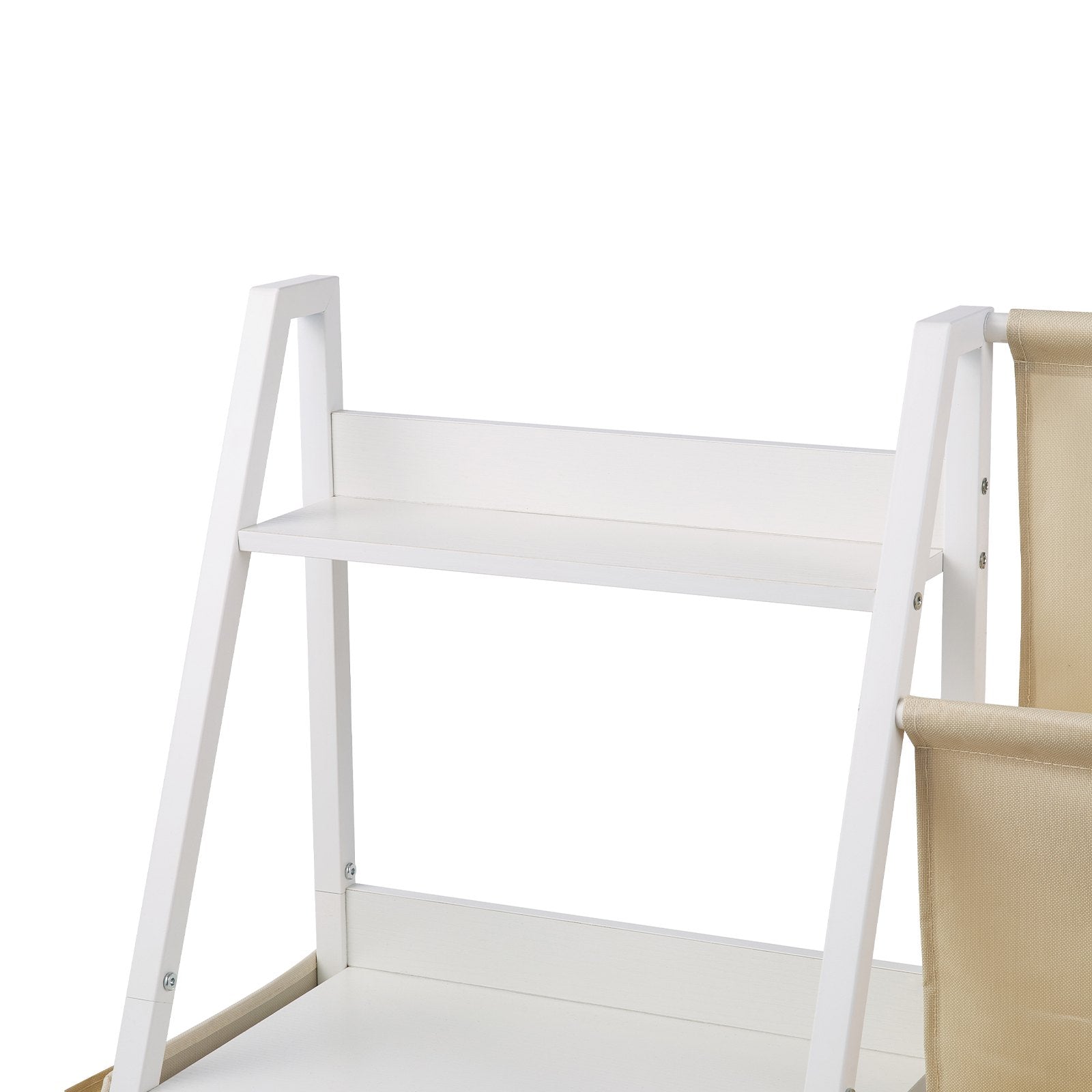 3-Tier Kids Bookshelf Toy Storage Organizer with Sling Rack and Storage Bag