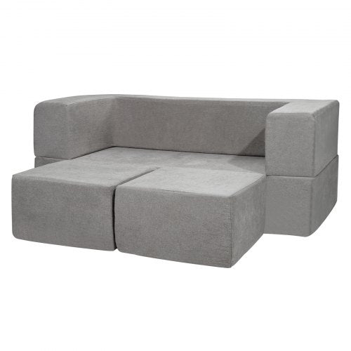VEVOR 4Pcs Kids Couch Modular Sofa Bed Sectional Playroom Furniture