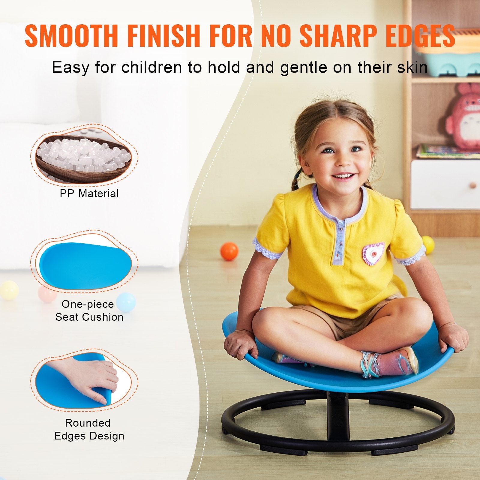 Kids Swivel Chair, 220 LBS Capacity, Sensory Spinning Chair for Autistic Kids