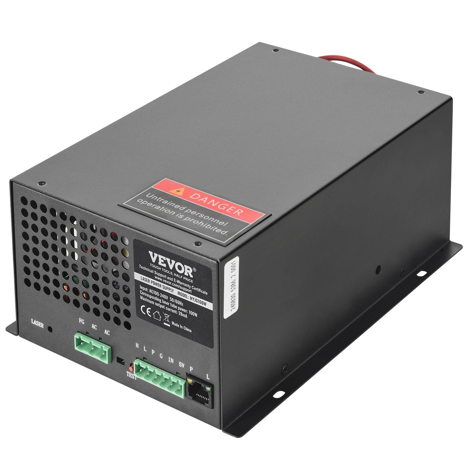 CO2 Laser Power Supply 100W Constant Current Open Circuit Protection Engravers