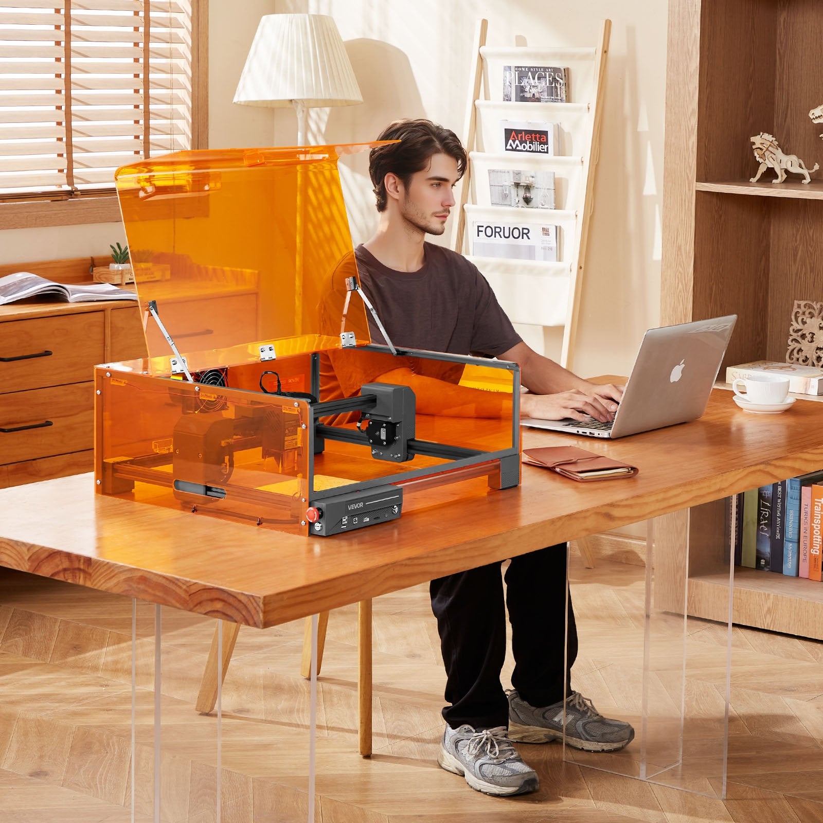 Laser Engraver 10W with Enclosure 300x300mm Cutter Wood Leather Glass