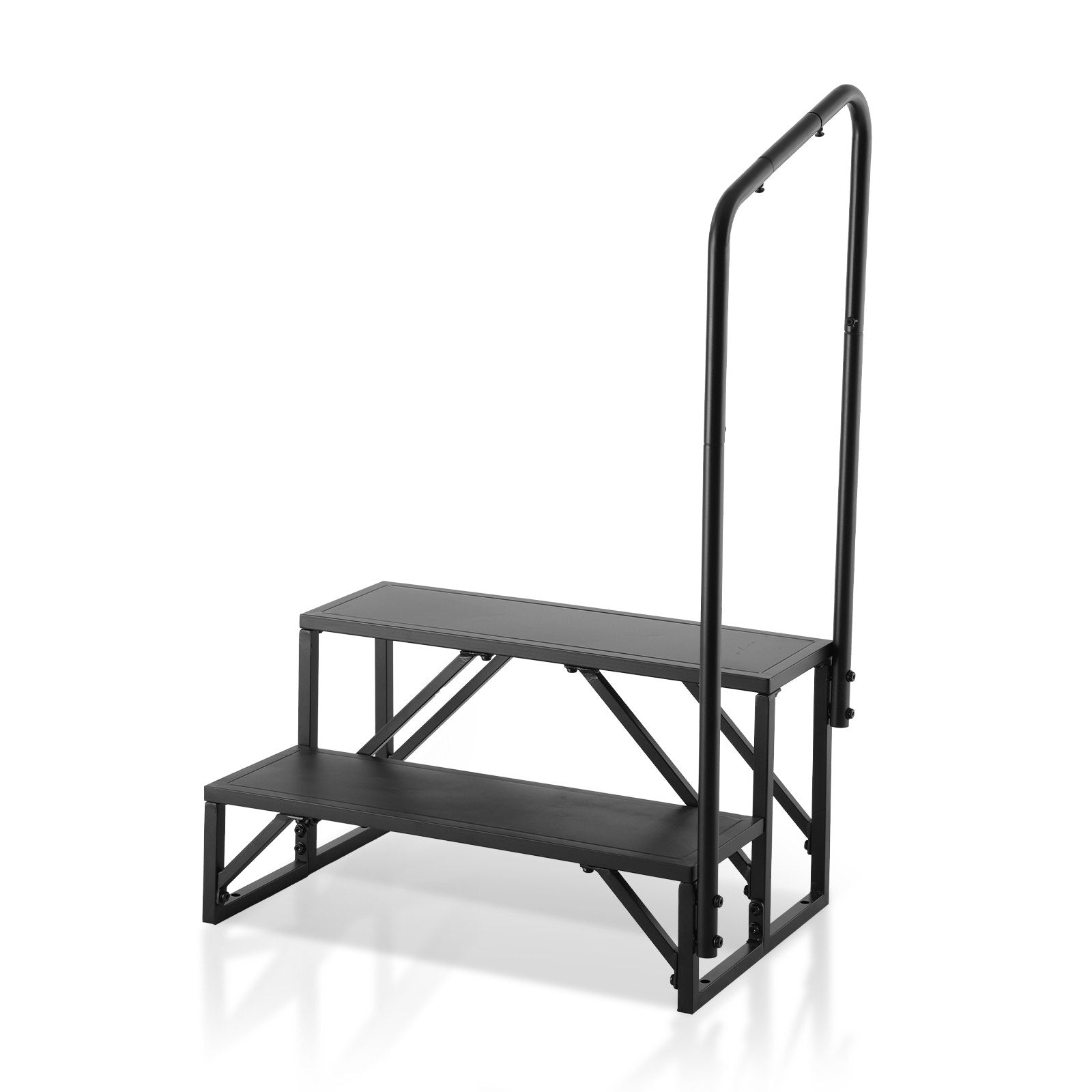 RV Steps 2-Step 199.58kg Carbon Steel Non-Slip w/Handrail for RV Trailer Camper