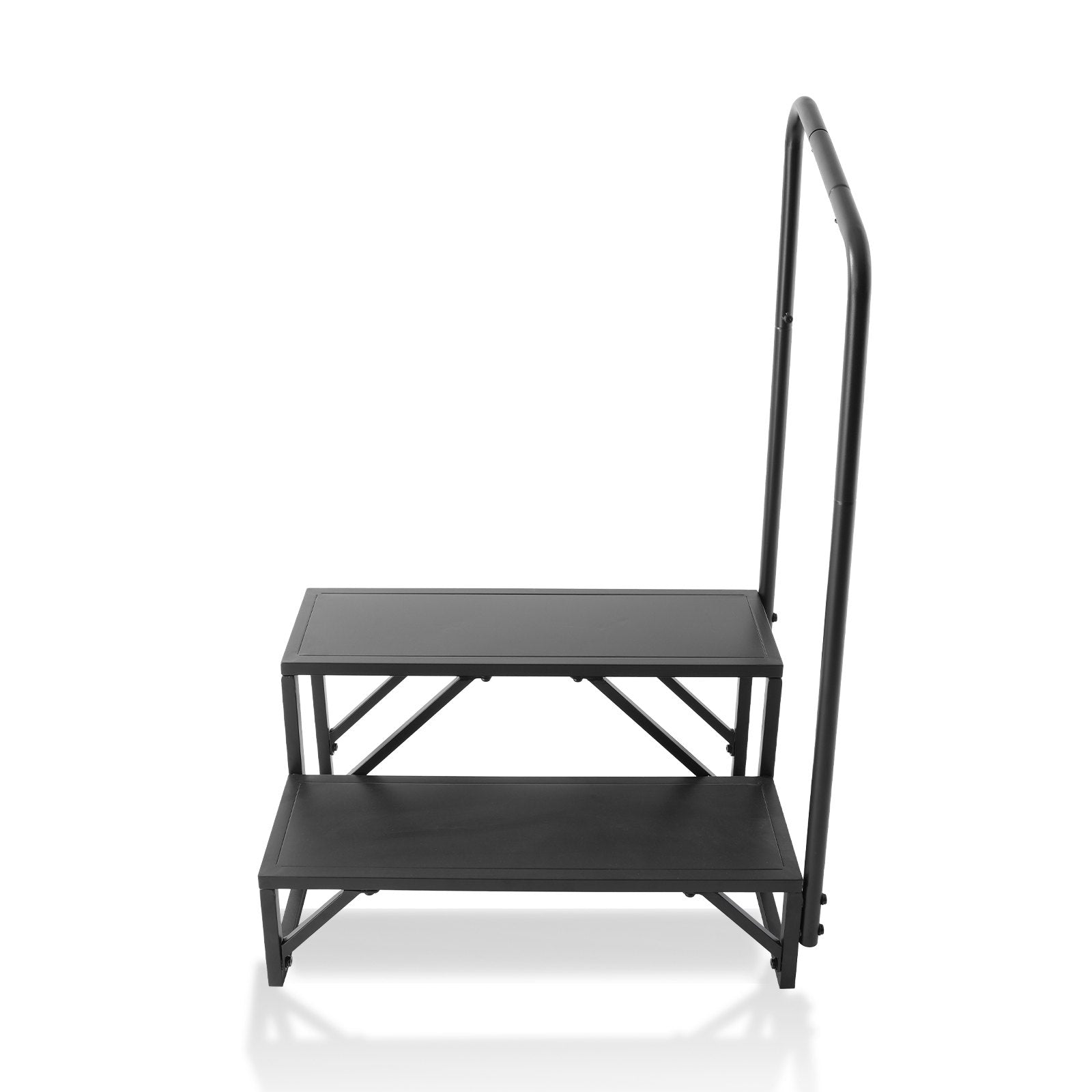 RV Steps 2-Step 199.58kg Carbon Steel Non-Slip w/Handrail for RV Trailer Camper