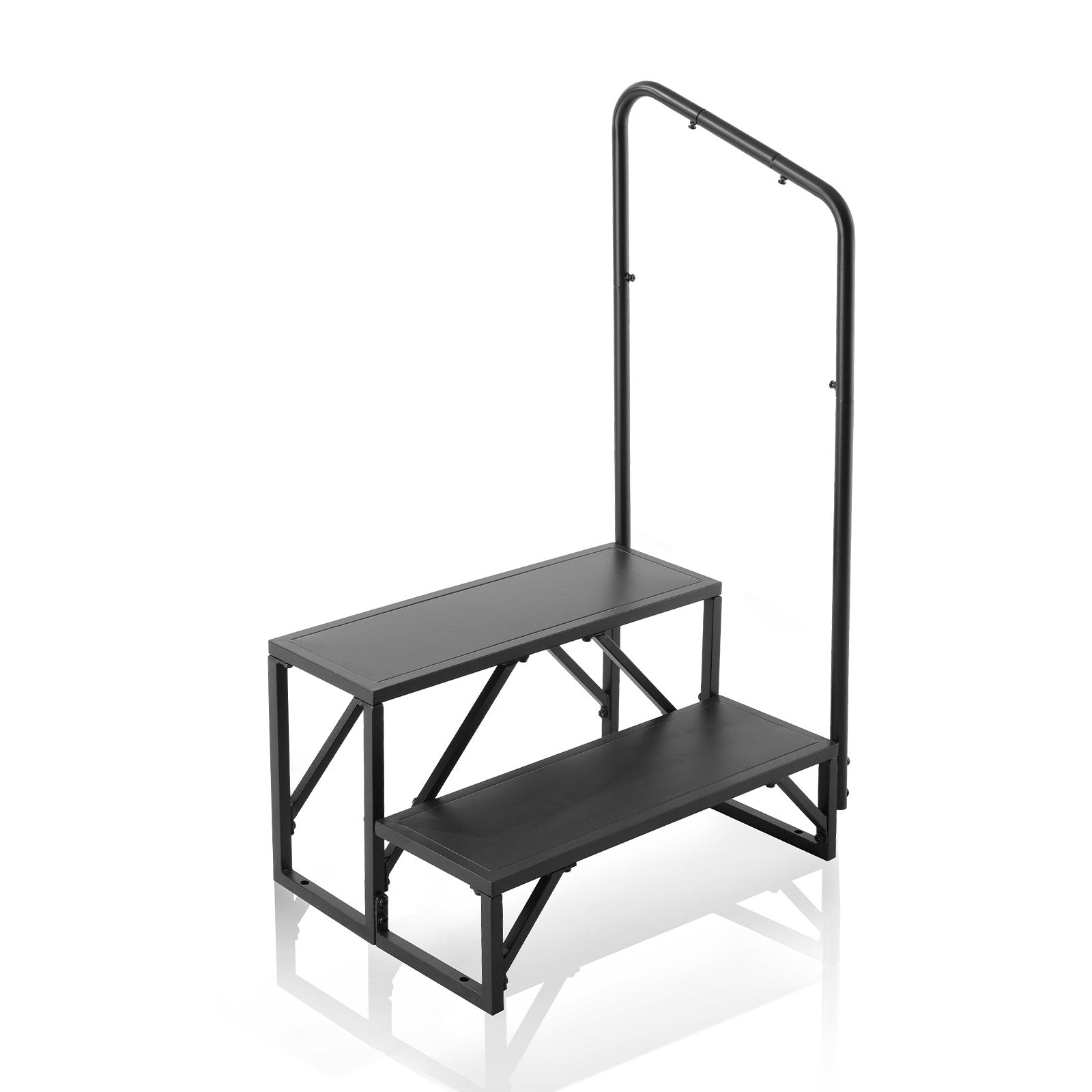 RV Steps 2-Step 199.58kg Carbon Steel Non-Slip w/Handrail for RV Trailer Camper