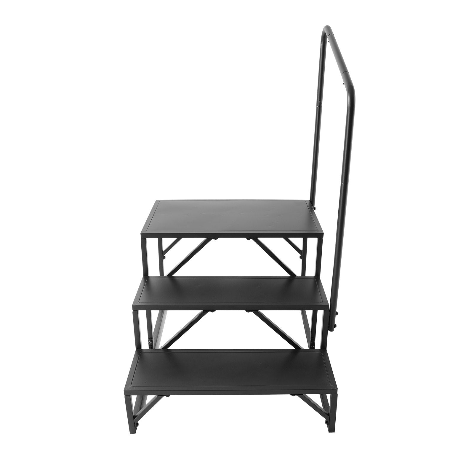 RV Steps 3-Step 199.58kg Carbon Steel Non-Slip w/Handrail for RV Trailer Camper