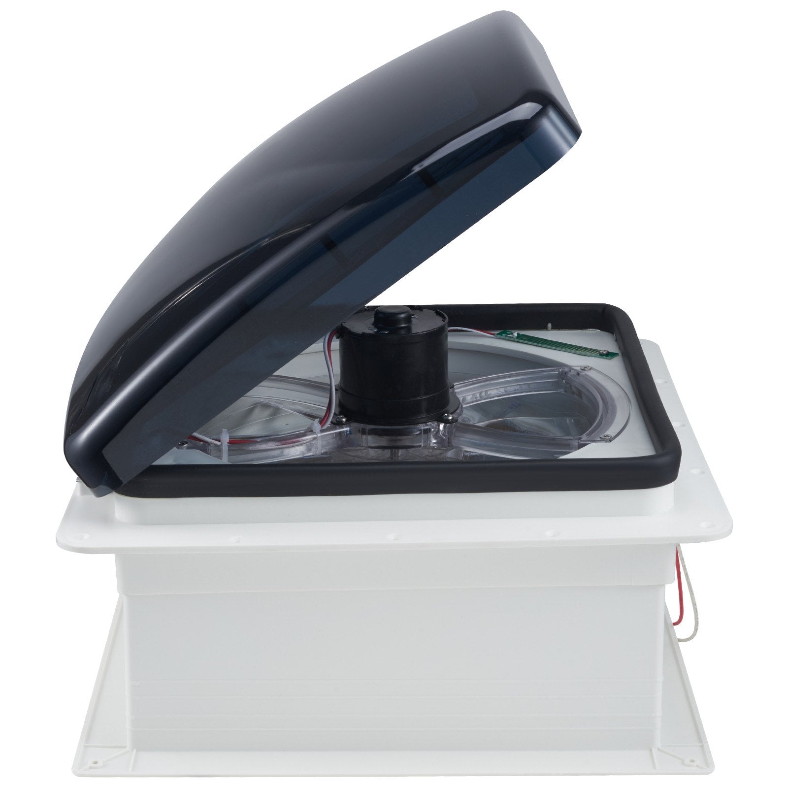 RV Vent Fan 355.6mm 12V 10-Speed Reversible w/Remote DC Motor Power Top Lid