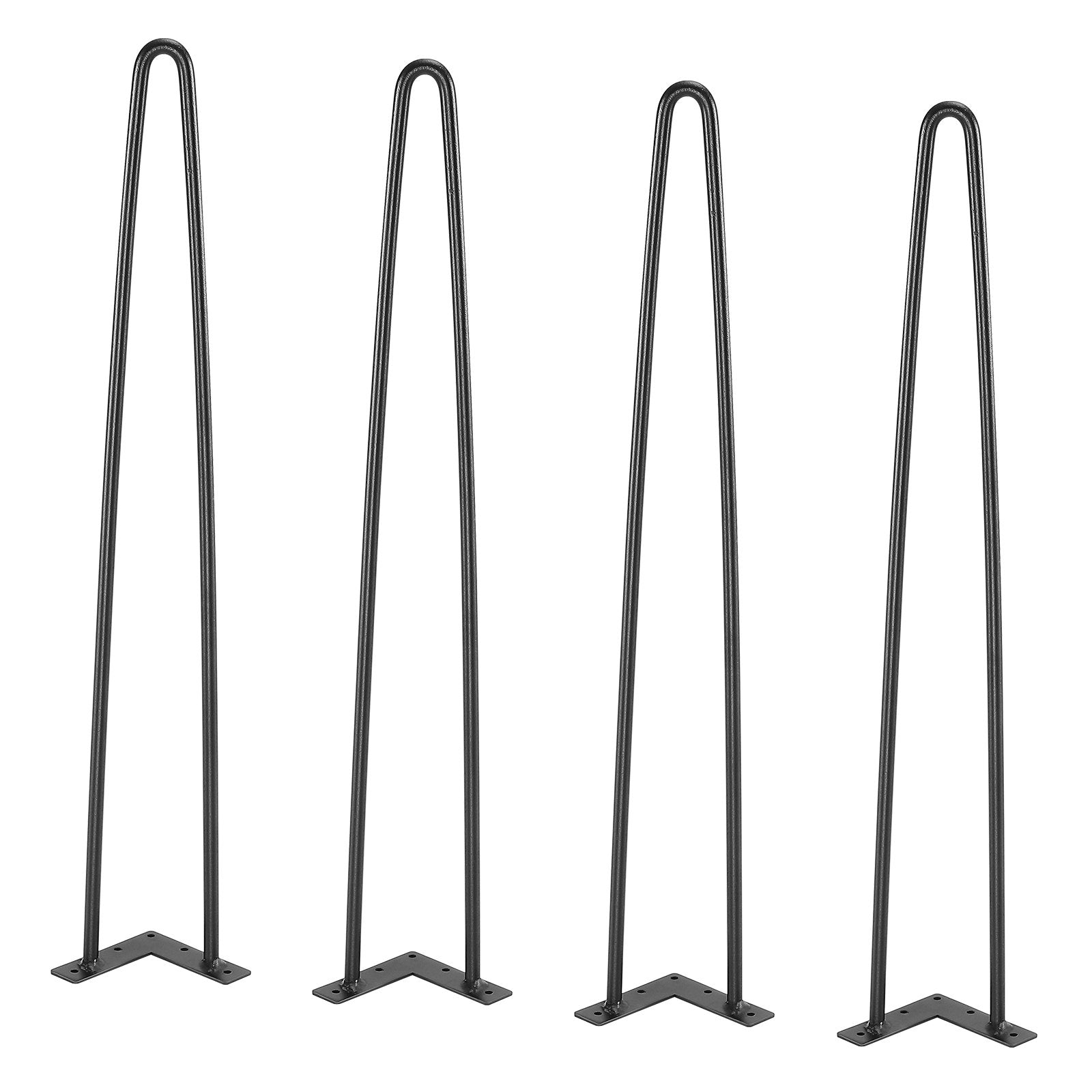 Hairpin Furniture Legs 711.2MM 4PCS, Metal Table Desk Nightstand, 226.8KG Load