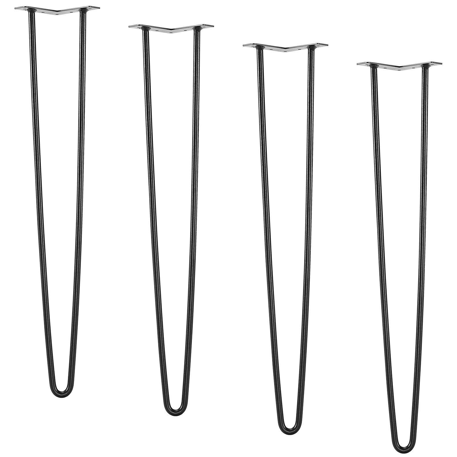 Hairpin Furniture Legs 711.2MM 4PCS, Metal Table Desk Nightstand, 226.8KG Load