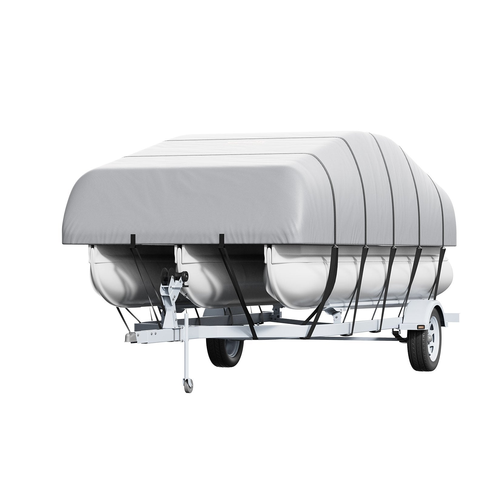Waterproof Pontoon Boat 19-20 ft with Motor Cover and Buckle Straps