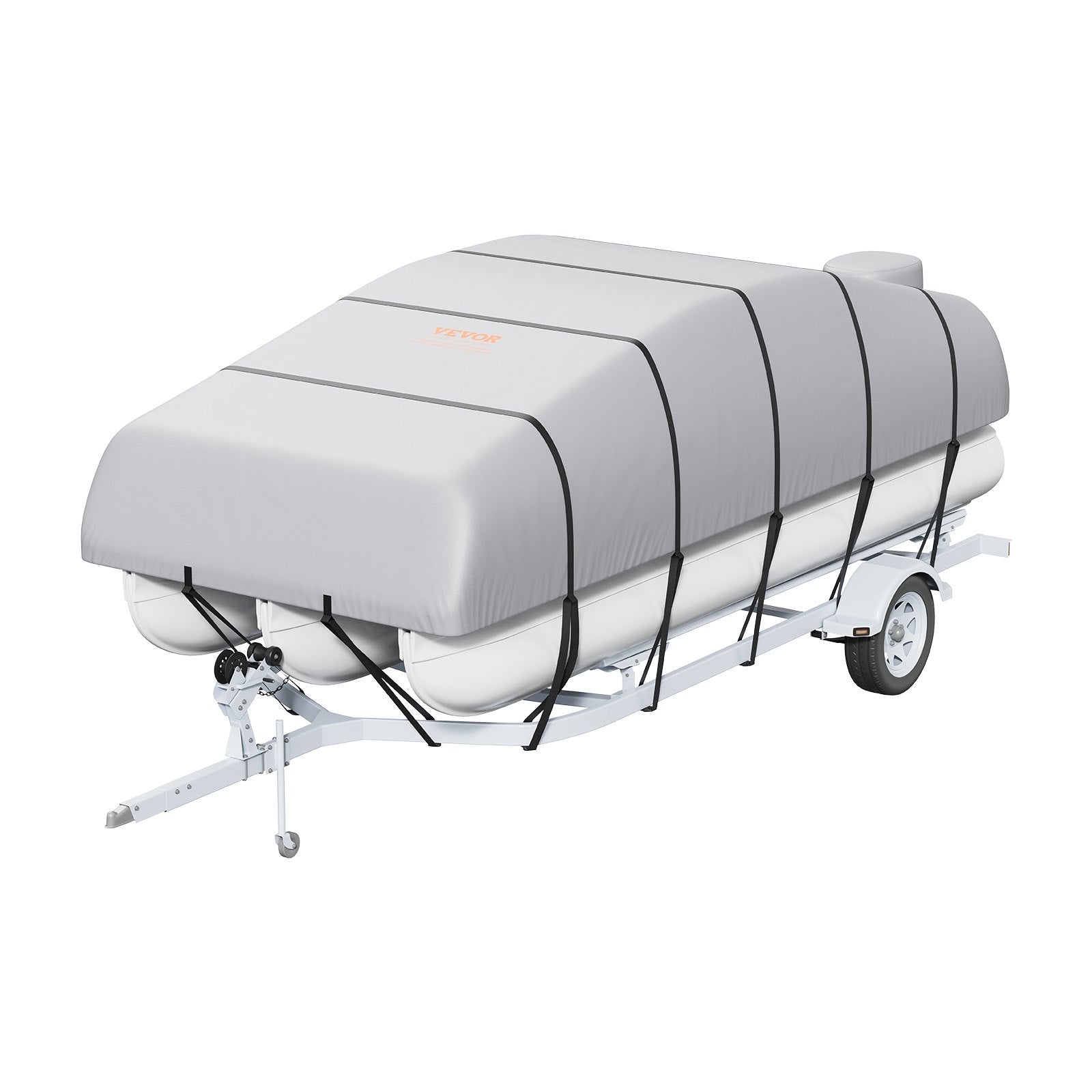 Waterproof Pontoon Boat 19-20 ft with Motor Cover and Buckle Straps
