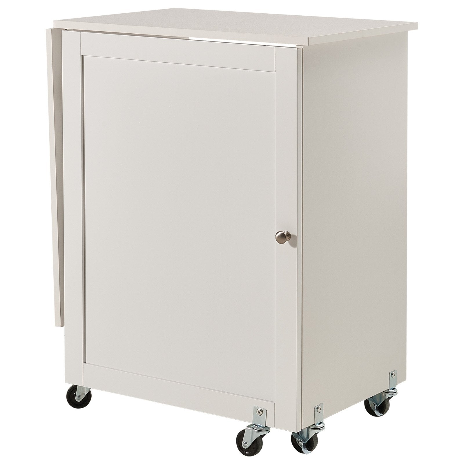 Folding Sewing Table with Wheels, Shelves, Storage, Cabinet for Sewing Machine